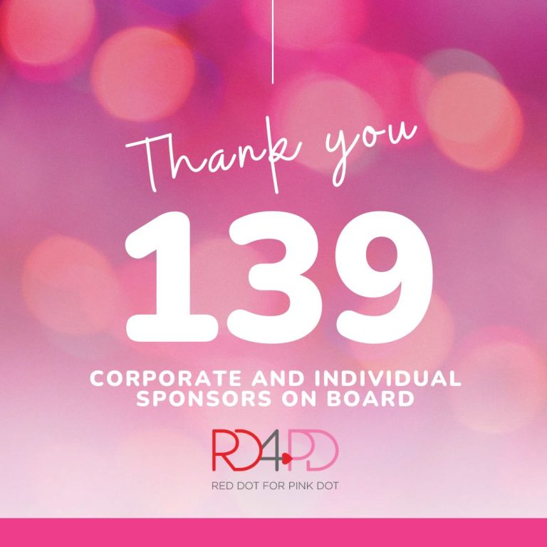 Read more about the article Thank you 139 Pink Dot 15 sponsors!
